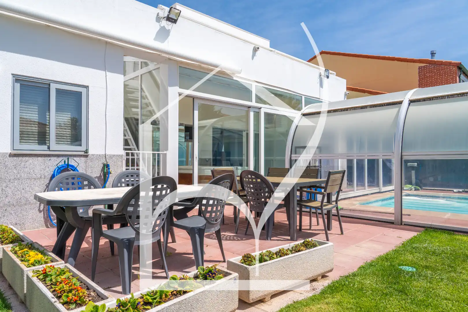 Terraza de Casa o chalet en venta en Villamayor con Aire acondicionado, Calefacción y Jardín privado
