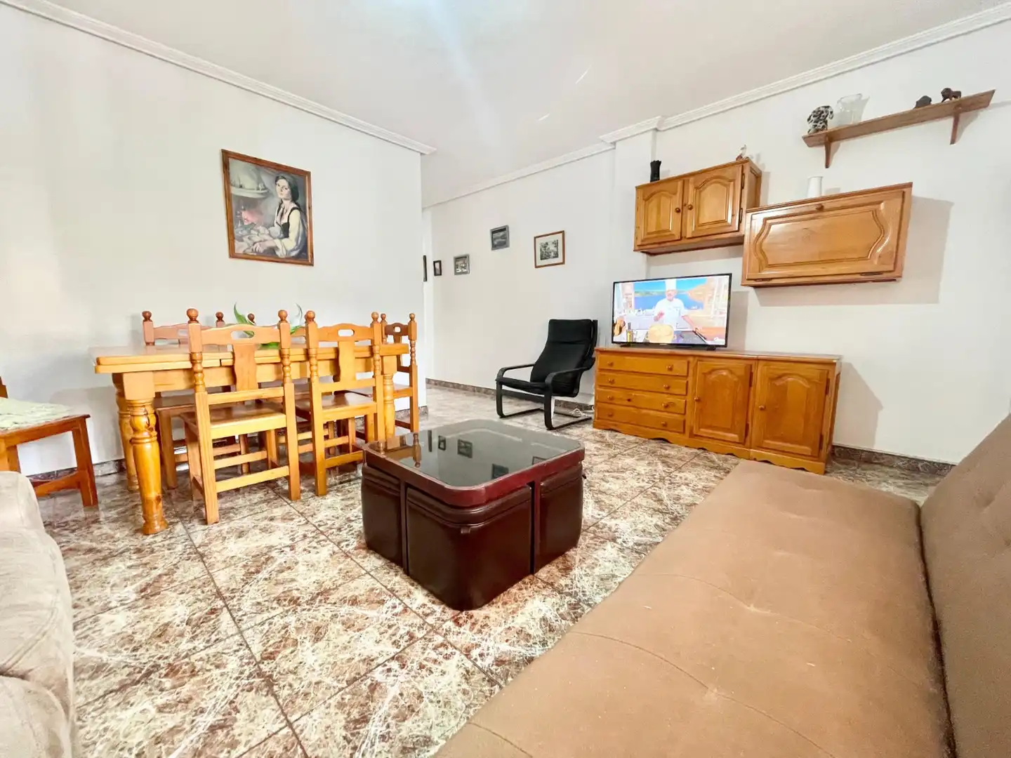 Wohnzimmer von Haus oder Chalet zur Miete in San Pedro del Pinatar mit Klimaanlage, Heizung und Terrasse