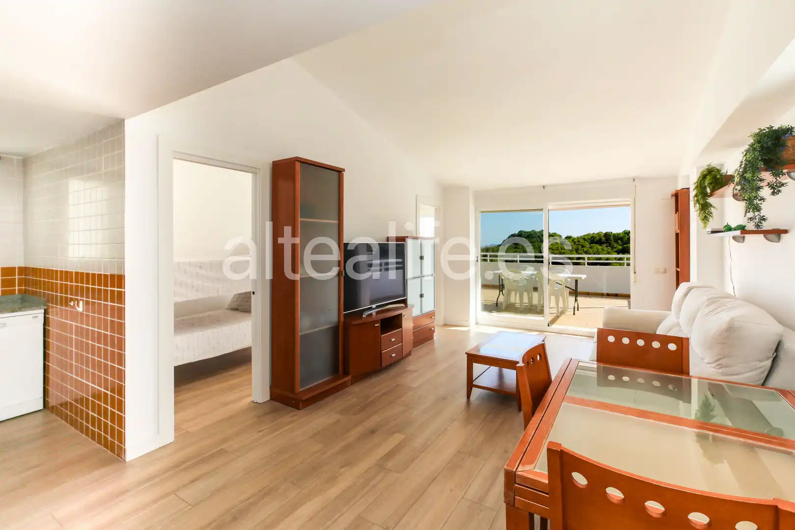 Wohnzimmer von Wohnungen zur Miete in Altea mit Klimaanlage, Heizung und Terrasse