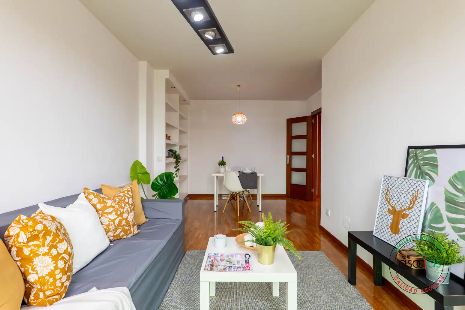 Living room of Flat for sale in Gijón   with Heating, Parquet flooring and Storage room