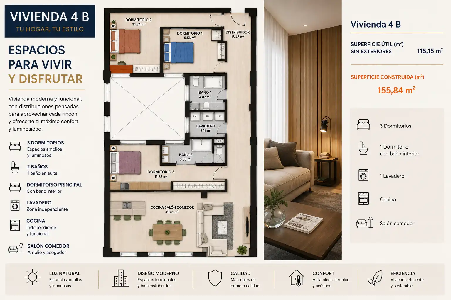 New build Flat with lift for sale in Plaza San Agustín 7