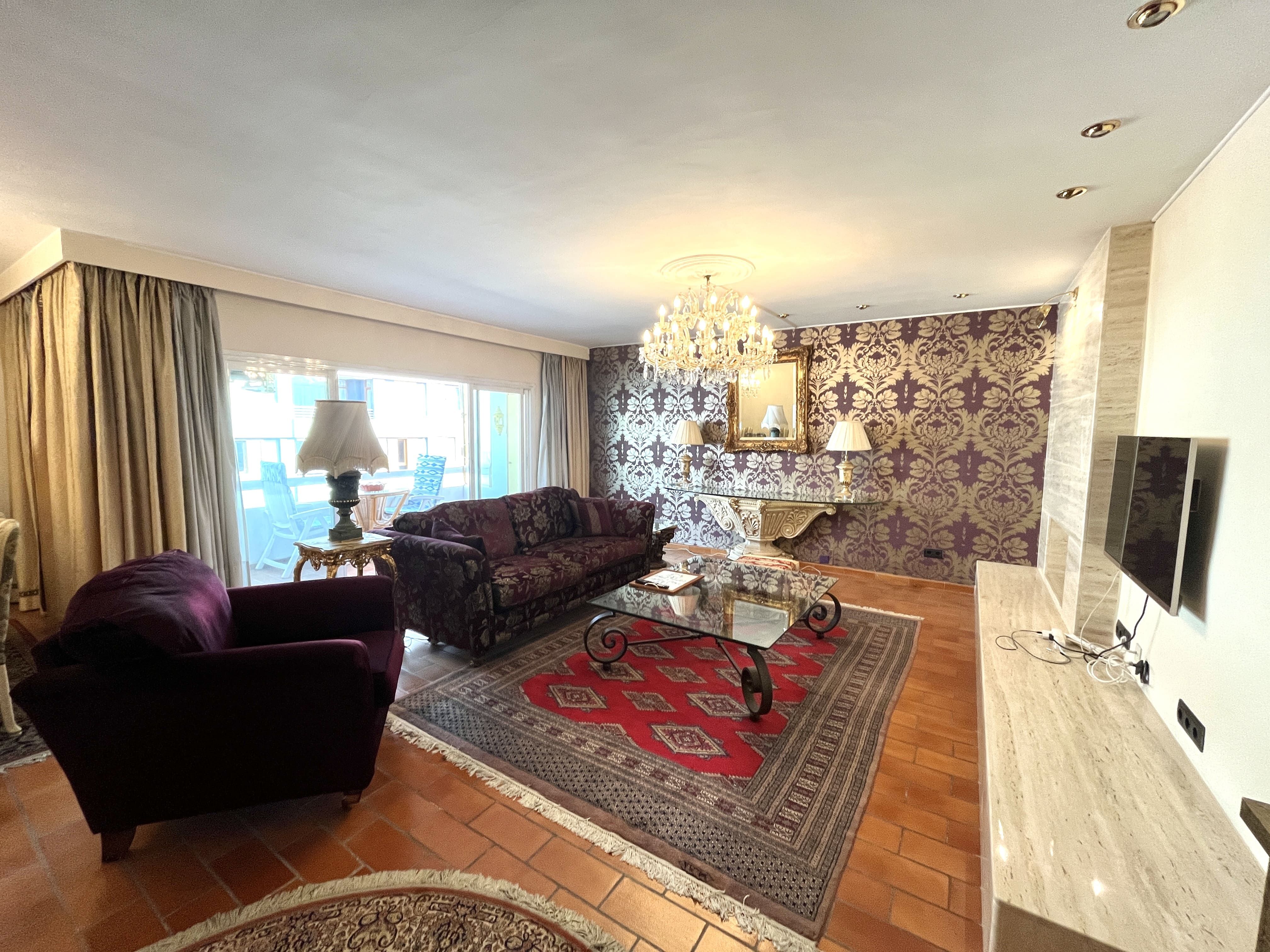 Sala d'estar de Apartament de lloguer en  Palma de Mallorca amb Aire condicionat