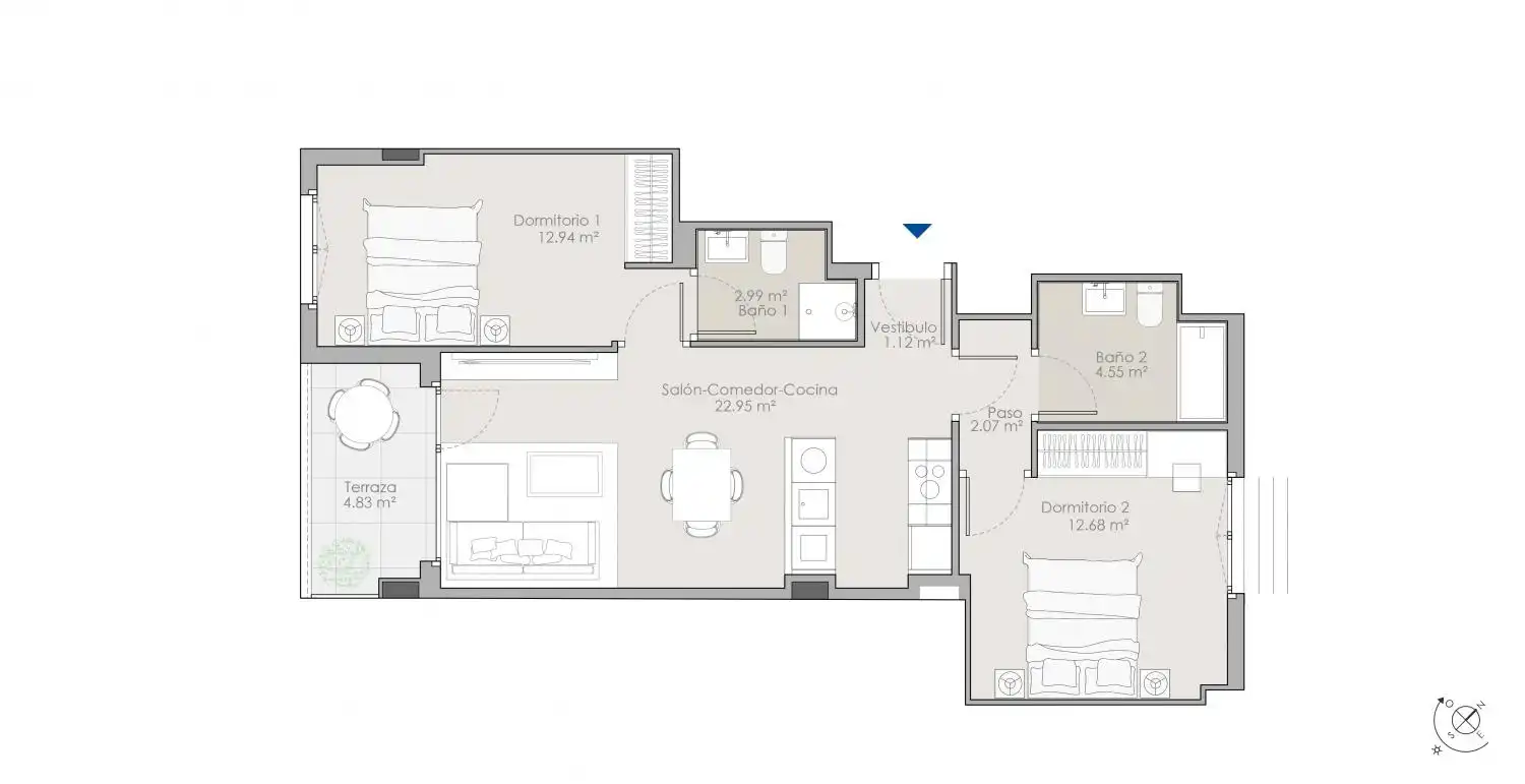 Wohnung zum Verkauf in Barakaldo  mit Klimaanlage, Heizung und Privatgarten
