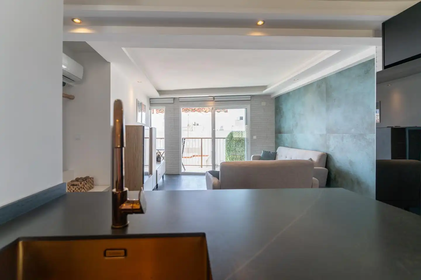 Wohnzimmer von Wohnung zum Verkauf in Santa Pola mit Klimaanlage und Terrasse