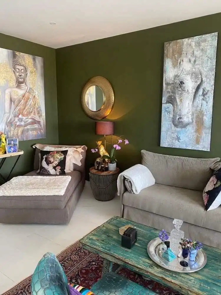 Sala d'estar de Pis de lloguer en Estepona amb Aire condicionat, Terrassa i Rentadora
