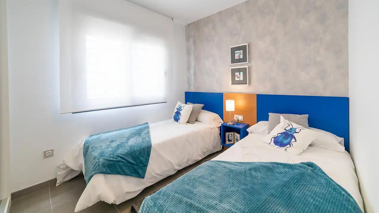 Bedroom of Detached homes for sale in Aspe  with Air Conditioner, Private garden and Swimming Pool
