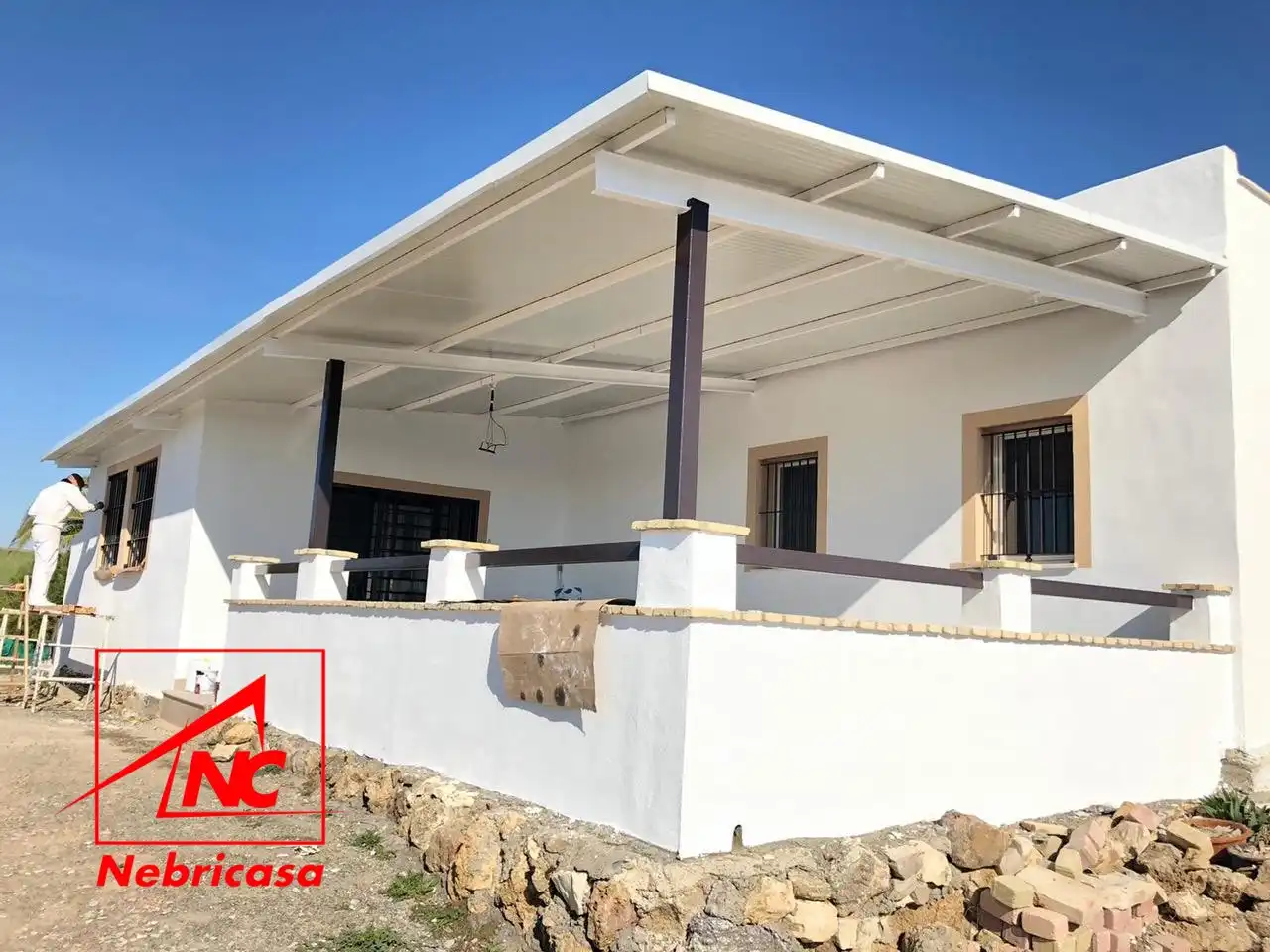 Vista exterior de Finca rústica en venta en Lebrija con Terraza, Piscina y Amueblado