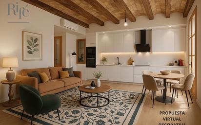Living room of Flat for sale in  Barcelona Capital  with Air Conditioner, Heating and Parquet flooring