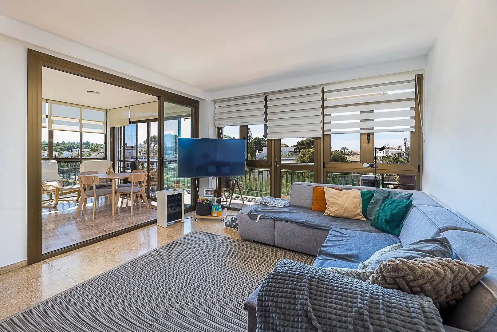Wohnzimmer von Wohnung zum Verkauf in Llucmajor mit Klimaanlage, Heizung und Balkon