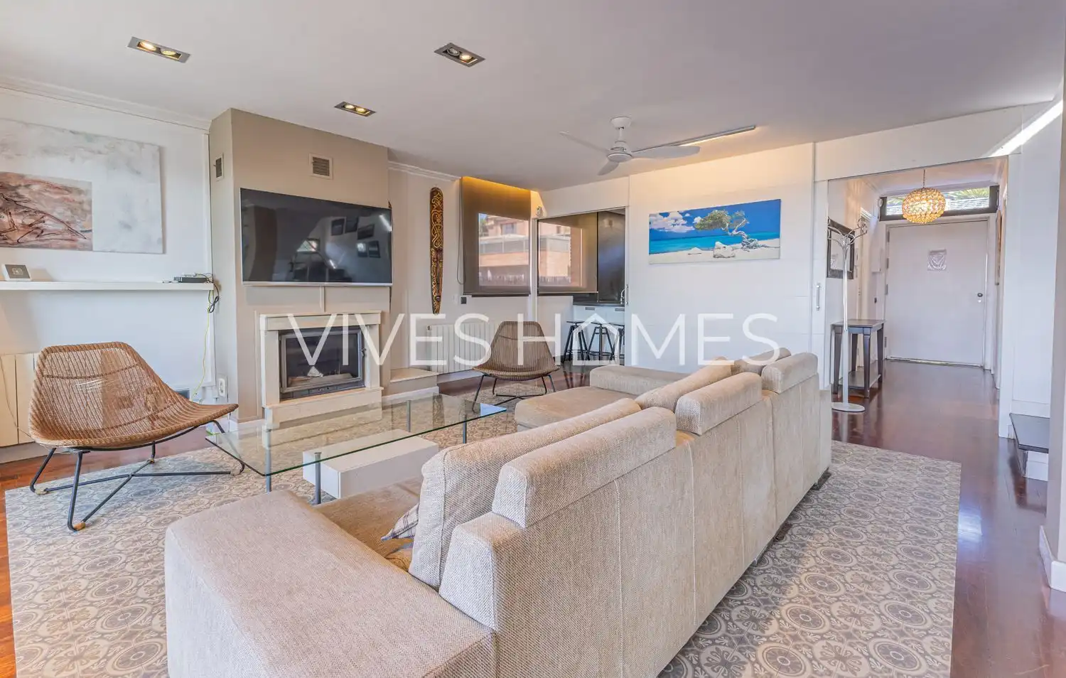 Sala de estar de Casa o chalet en venta en Caldes d'Estrac con Aire acondicionado, Calefacción y Jardín privado