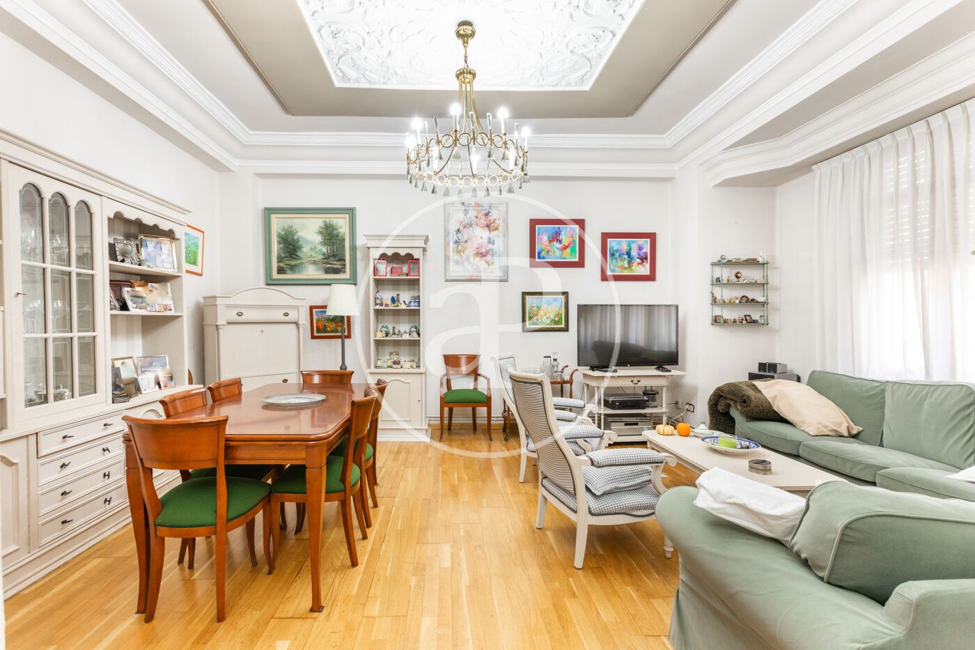 Dining room of Flat for sale in  Valencia Capital  with Air Conditioner, Heating and Balcony