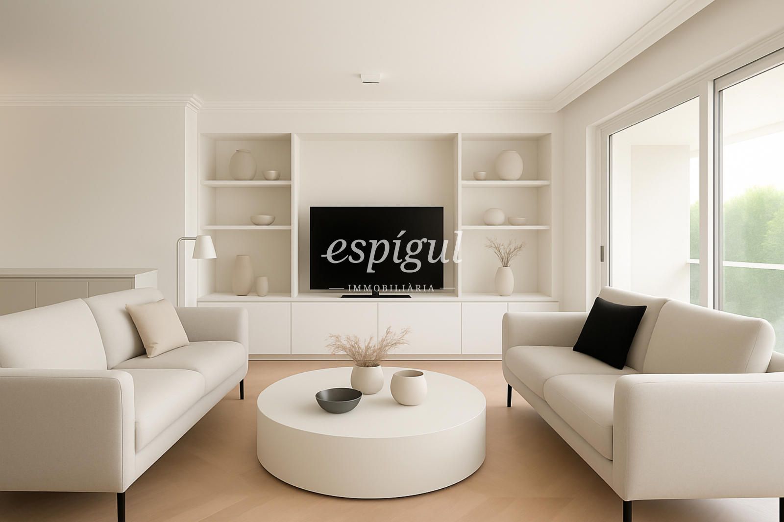 Sala d'estar de Pis en venda en Sant Cugat del Vallès amb Aire condicionat, Calefacció i Jardí privat