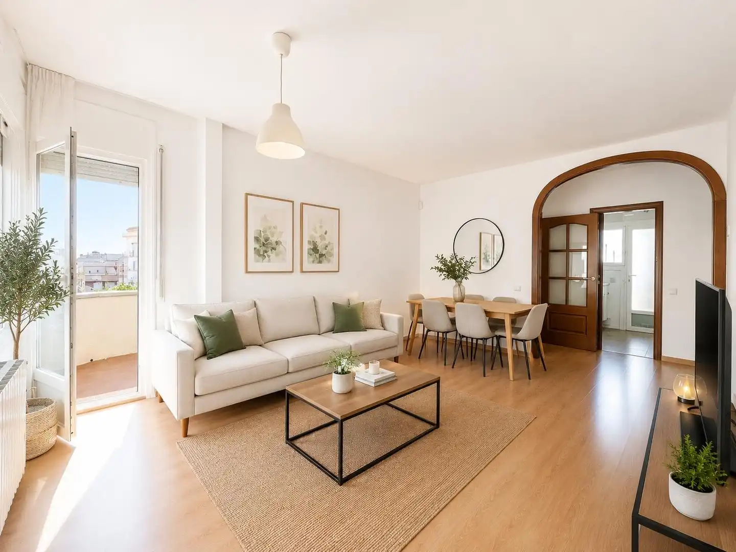 Wohnzimmer von Wohnung zum Verkauf in Terrassa mit Heizung, Balkon und Alarm