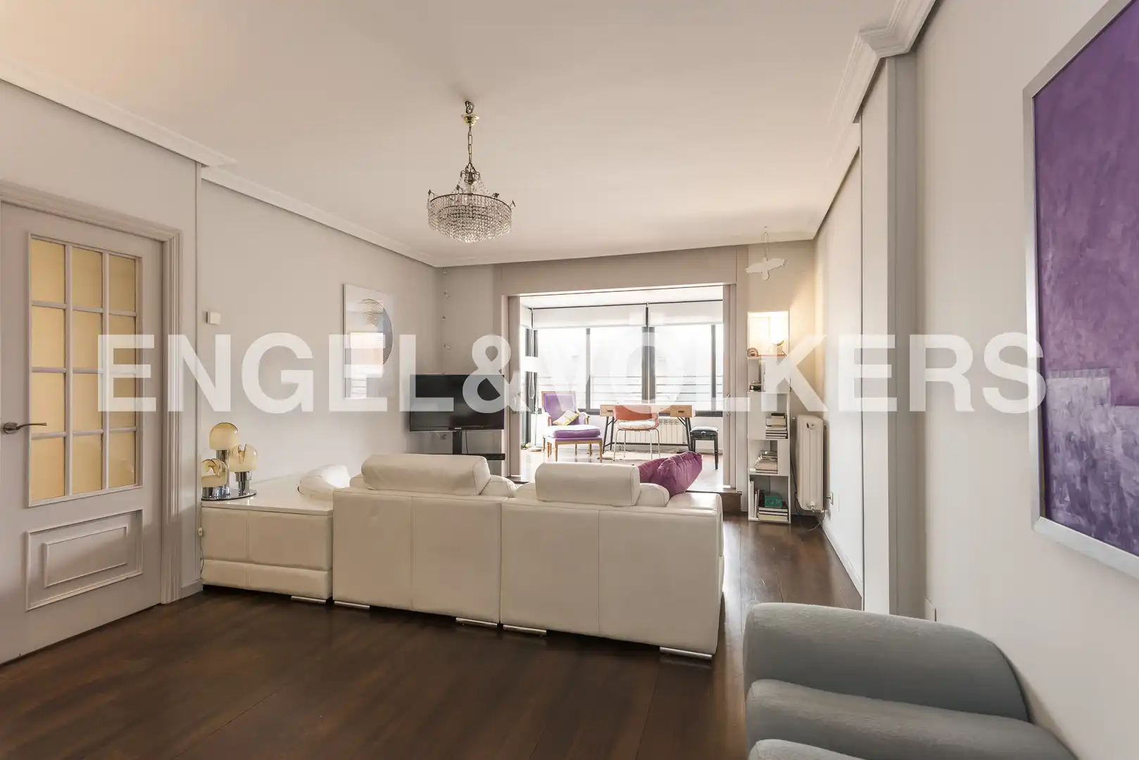 Sala d'estar de Àtic de lloguer en Madrid amb Aire condicionat, Calefacció i Terrassa