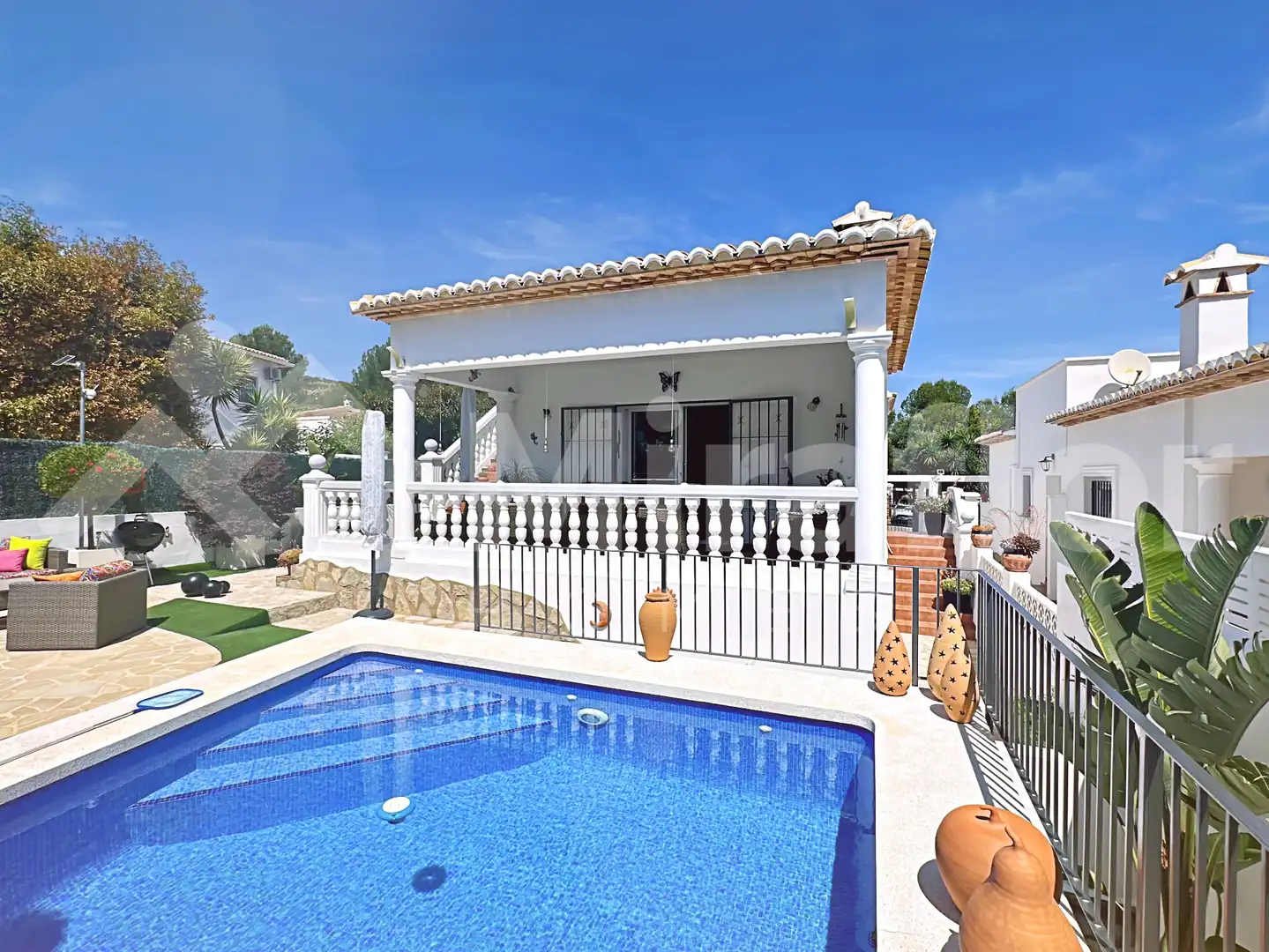 Piscina de Casa o xalet en venda en El Ràfol d'Almúnia amb Aire condicionat, Calefacció i Jardí privat