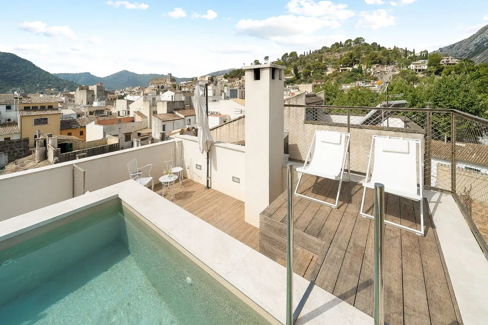 Terrace of Detached homes for sale in Pollença  with Air Conditioner, Heating and Parquet flooring