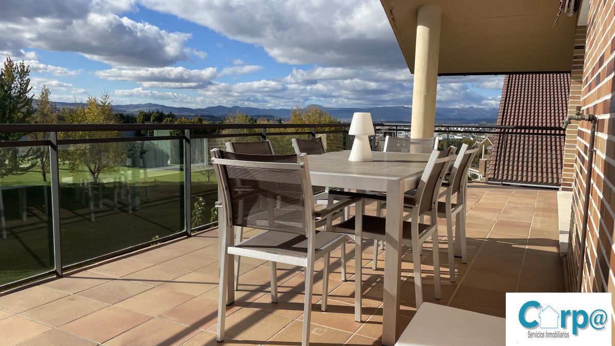 Terrace of Attic for rent in Valle de Egüés / Eguesibar  with Heating, Parquet flooring and Terrace