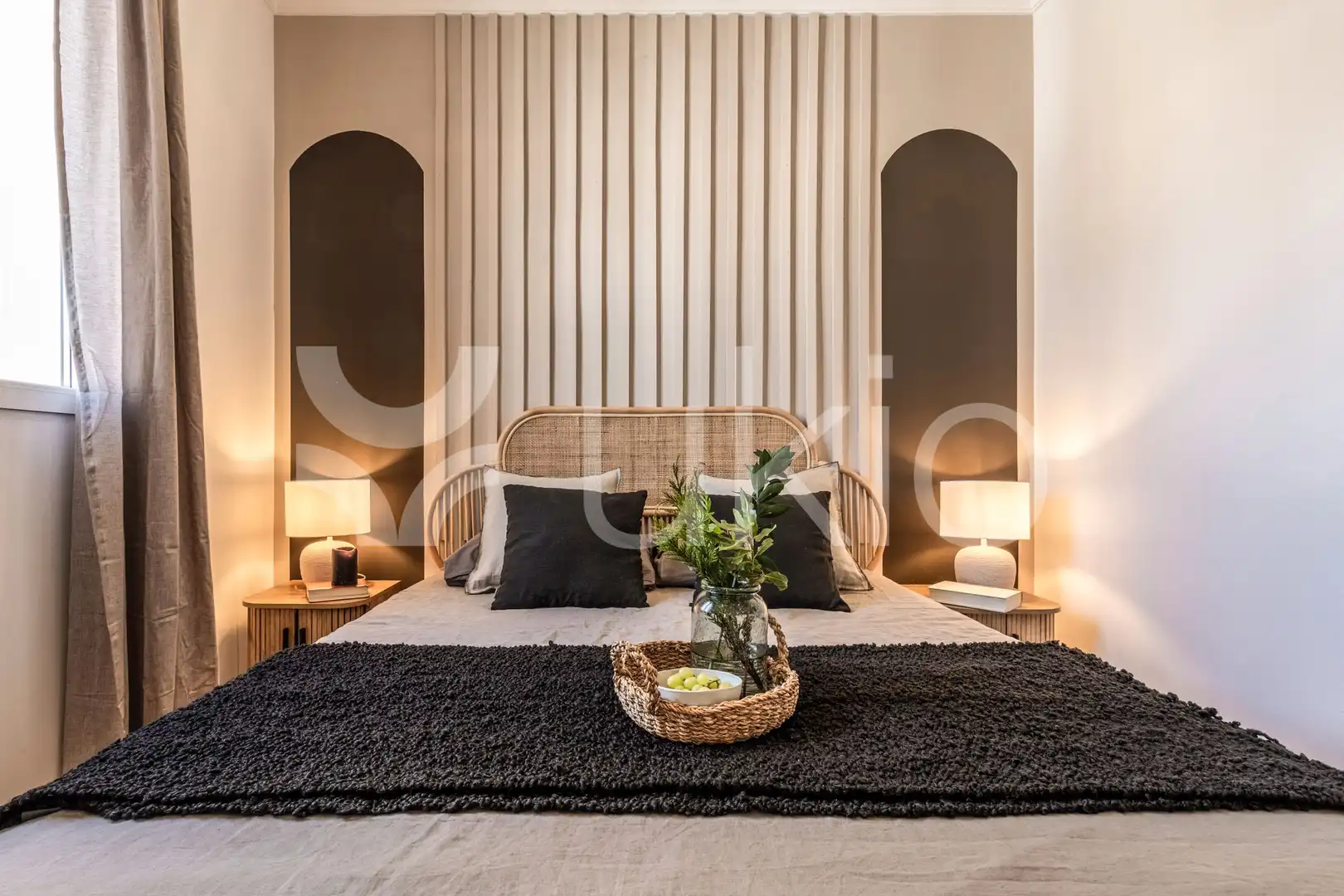 Habitación de Apartamento de alquiler en Madrid con Aire acondicionado, Calefacción y Amueblado