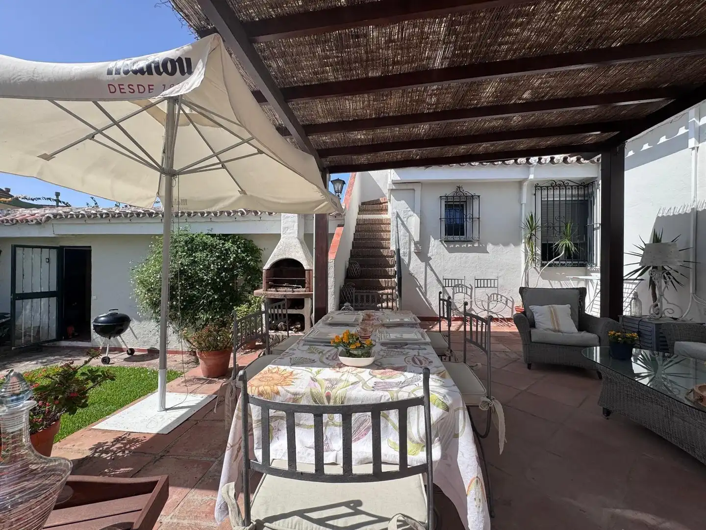 Terrassa de Casa o xalet de lloguer en Fuengirola amb Aire condicionat, Jardí privat i Terrassa