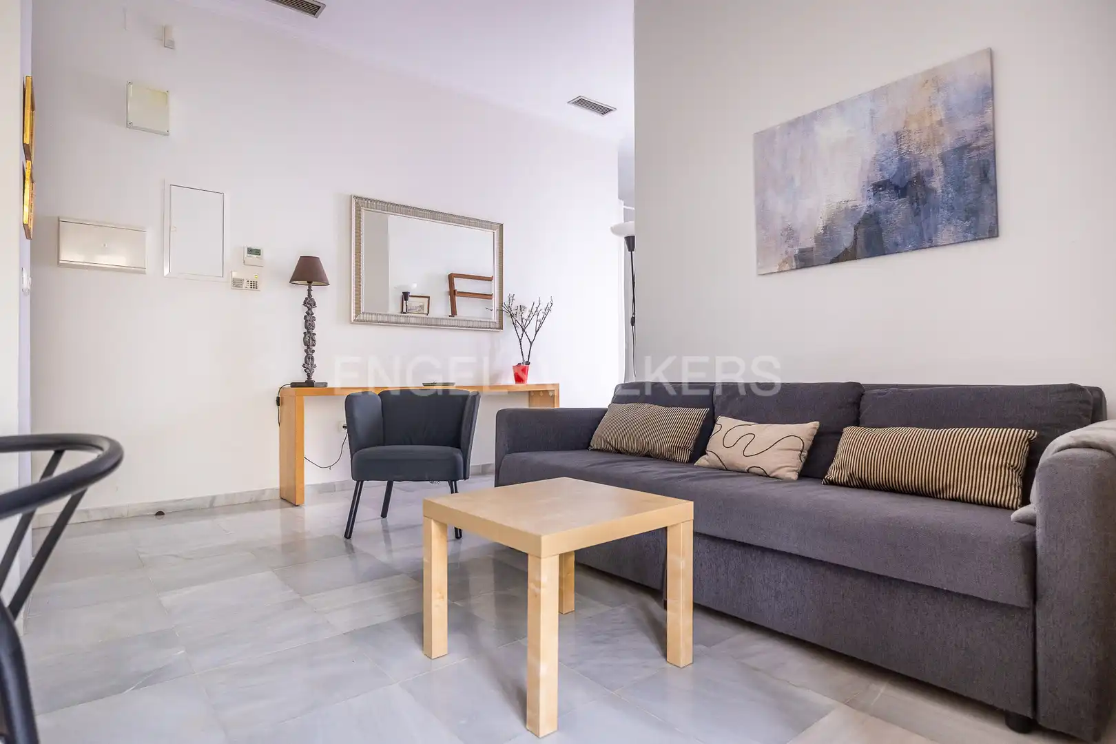 Sala de estar de Piso de alquiler en Sevilla con Aire acondicionado, Calefacción y Terraza