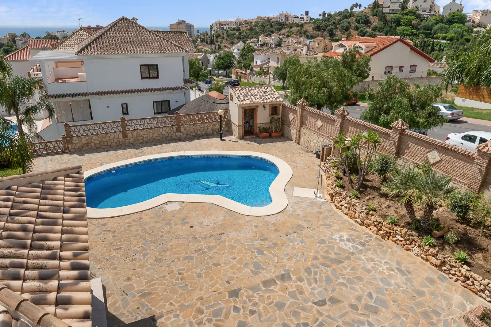 Piscina de Casa o xalet en venda en Benalmádena amb Aire condicionat, Jardí privat i Piscina