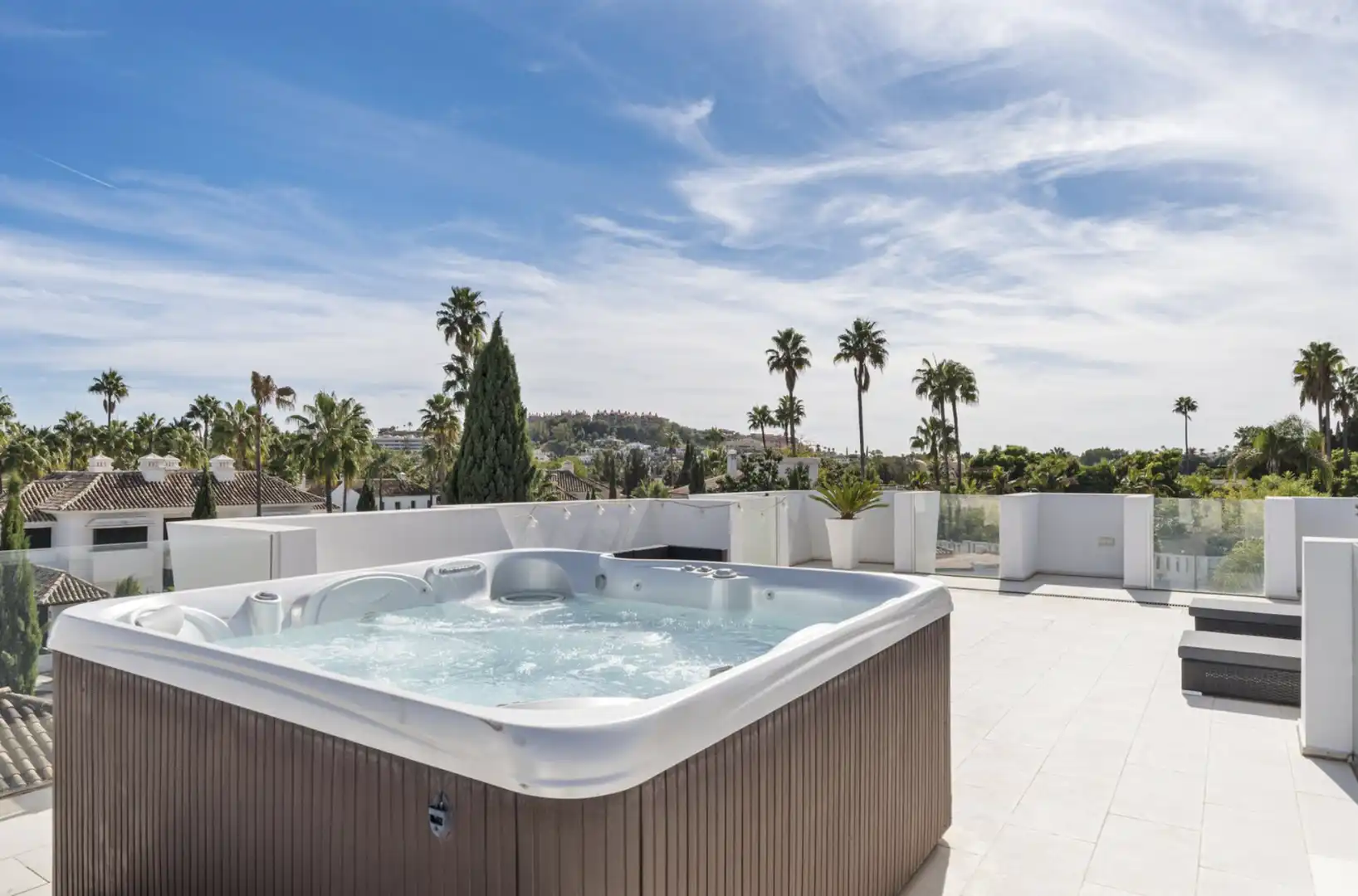 Terrace of Houses for rent in Marbella  with Air Conditioner, Private garden and Swimming Pool