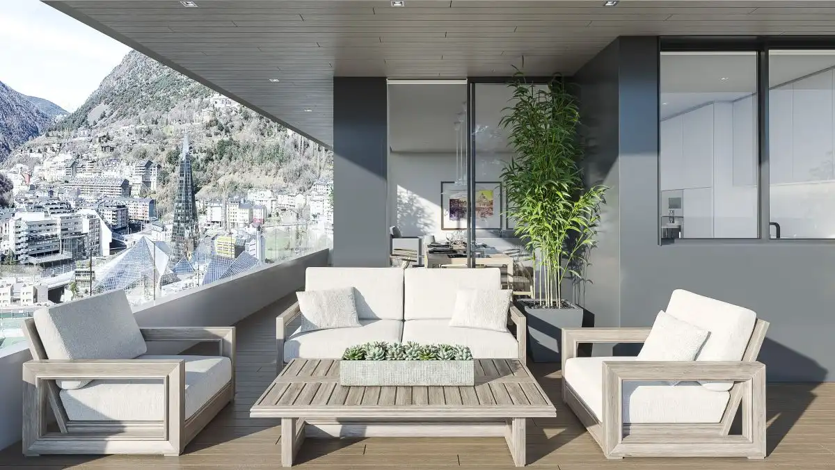 Terraza de Apartamento en venta en Escaldes – Engordany con Aire acondicionado, Parquet y Terraza