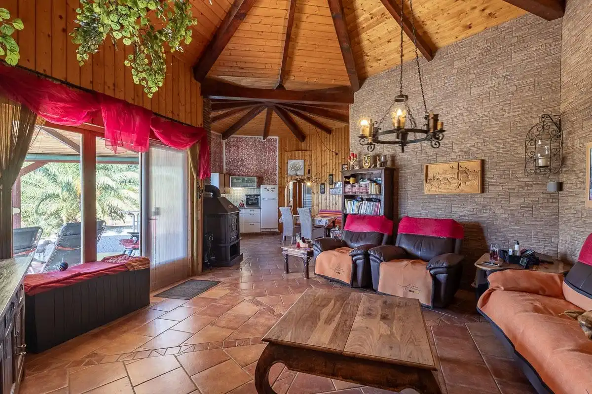 Sala de estar de Casa o chalet en venta en Fornes con Calefacción, Jardín privado y Piscina