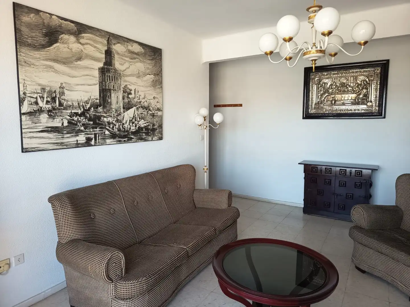 Living room of Flat for sale in San Juan de Aznalfarache  with Air Conditioner and Terrace