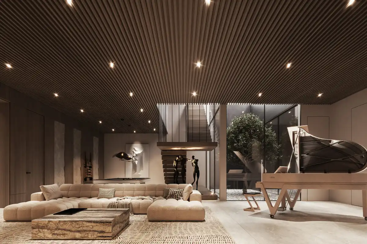 Sala de estar de Casa o chalet en venta en Marbella con Aire acondicionado, Jardín privado y Terraza