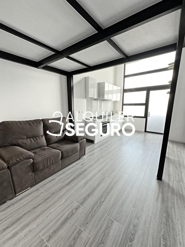 Sala d'estar de Loft de lloguer en  Madrid Capital amb Aire condicionat