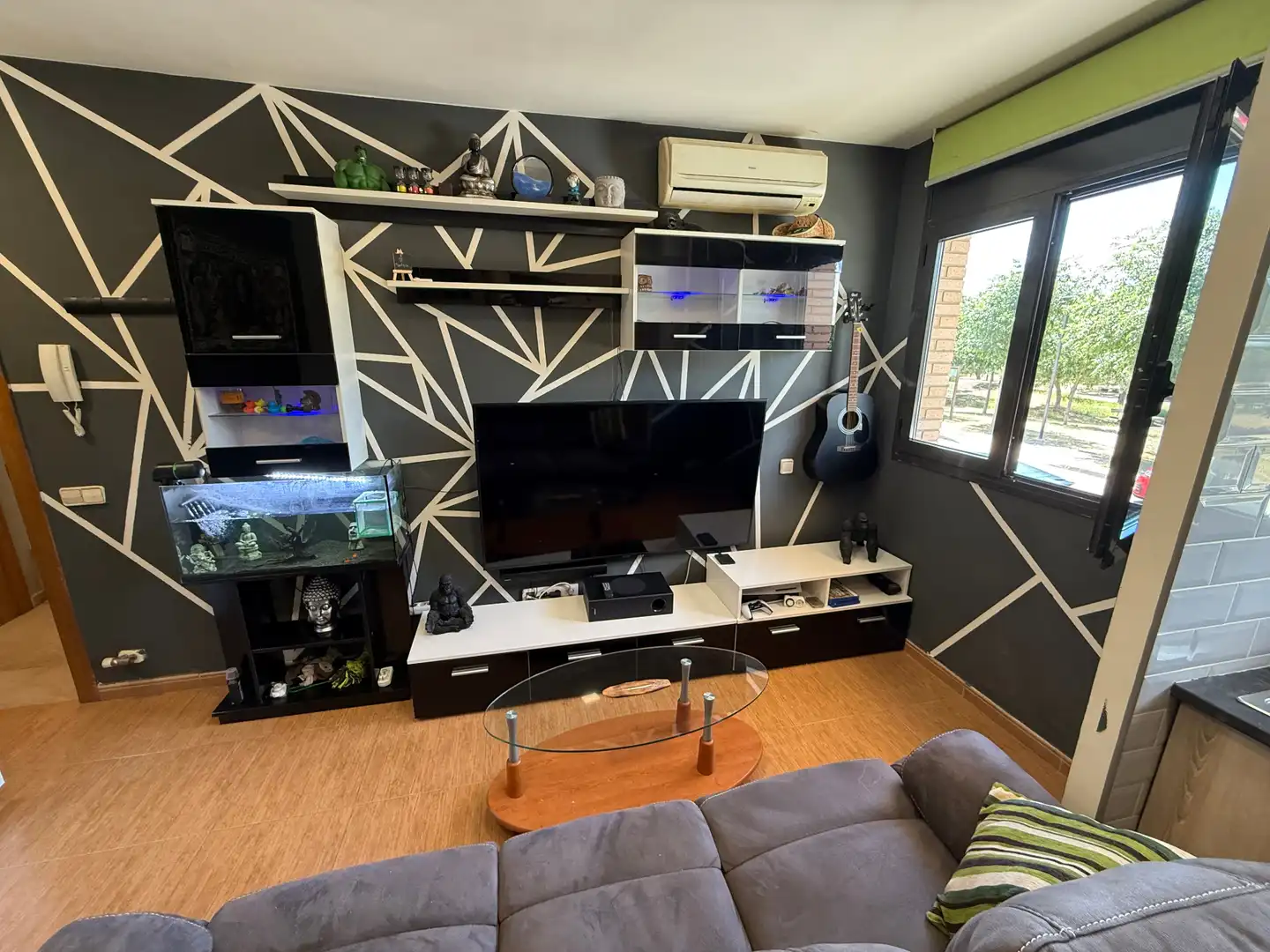 Living room of Flat for sale in Lleida  with Air Conditioner, Heating and Parquet flooring