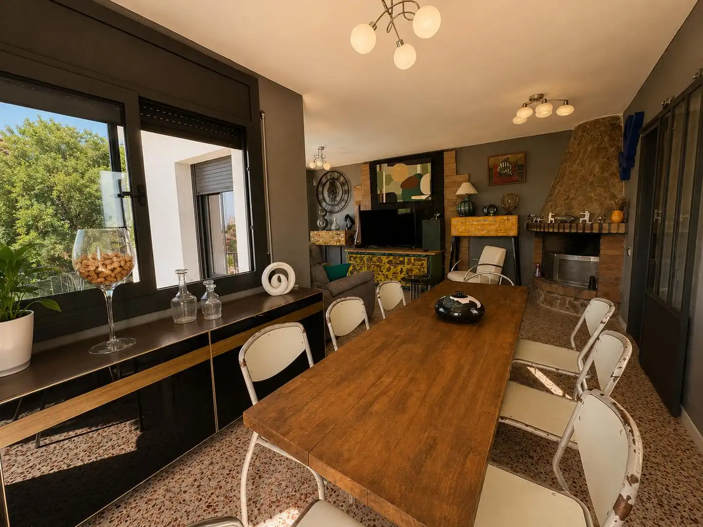 Dining room of Houses for sale in Santa Susanna  with Air Conditioner, Heating and Private garden