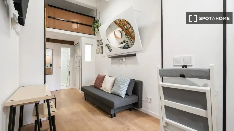 Living room of Apartments for share in Madrid  with Air Conditioner, Heating and Terrace