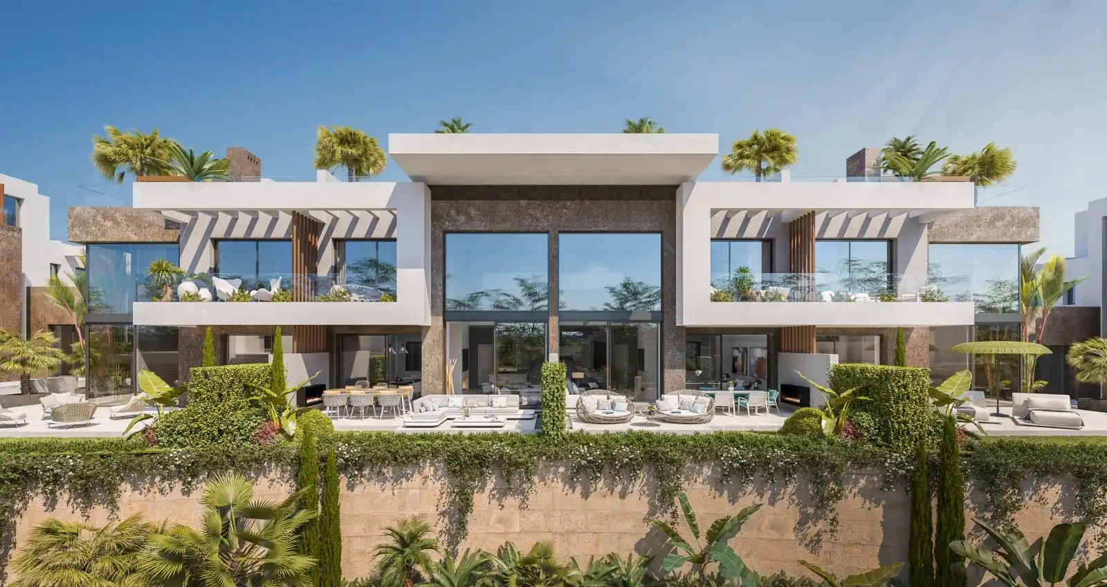 Exterior view of Houses for sale in Marbella  with Air Conditioner, Private garden and Terrace