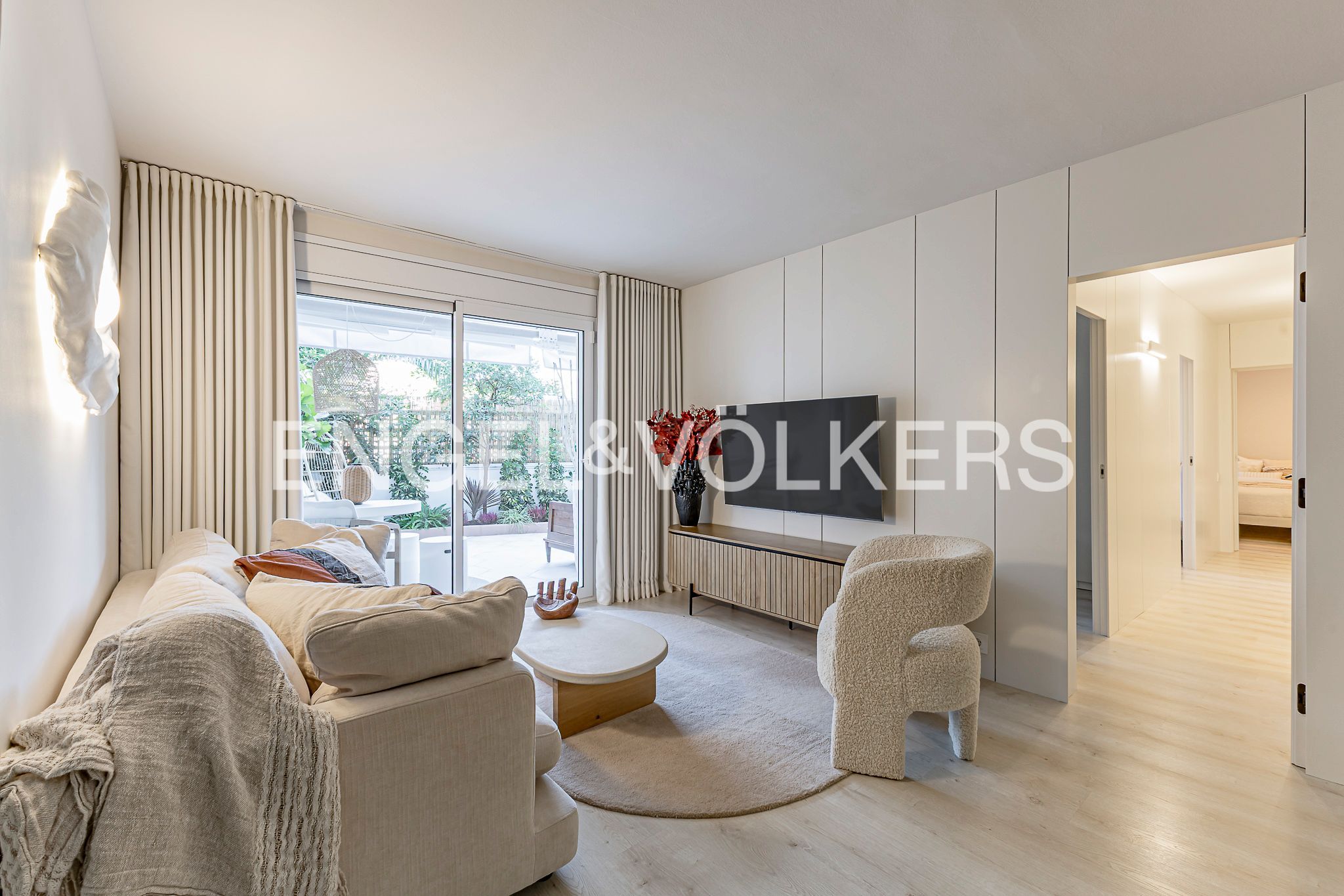 Living room of Apartment for sale in Castelldefels  with Air Conditioner, Heating and Parquet flooring