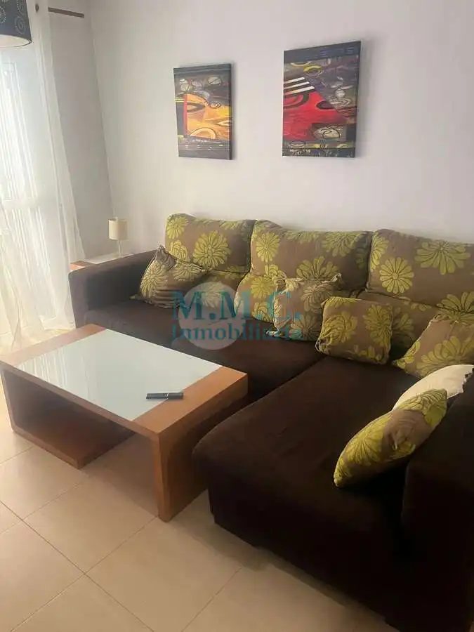 Sala de estar de Piso en venta en Roquetas de Mar con Aire acondicionado, Terraza y Amueblado