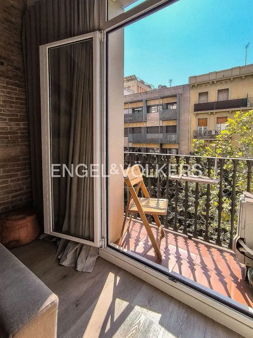 Terraza de Piso de alquiler en Barcelona con Aire acondicionado, Calefacción y Parquet