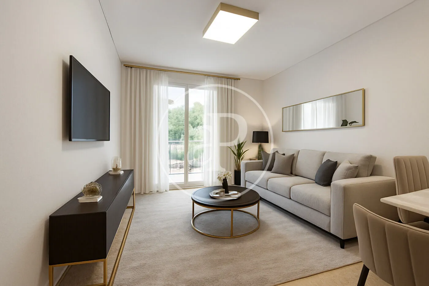 Living room of Flat for sale in  Valencia Capital  with Heating and Balcony