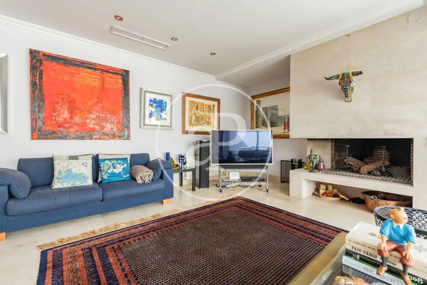 Sala de estar de Casa adosada en venta en Madrid con Aire acondicionado, Calefacción y Jardín privado