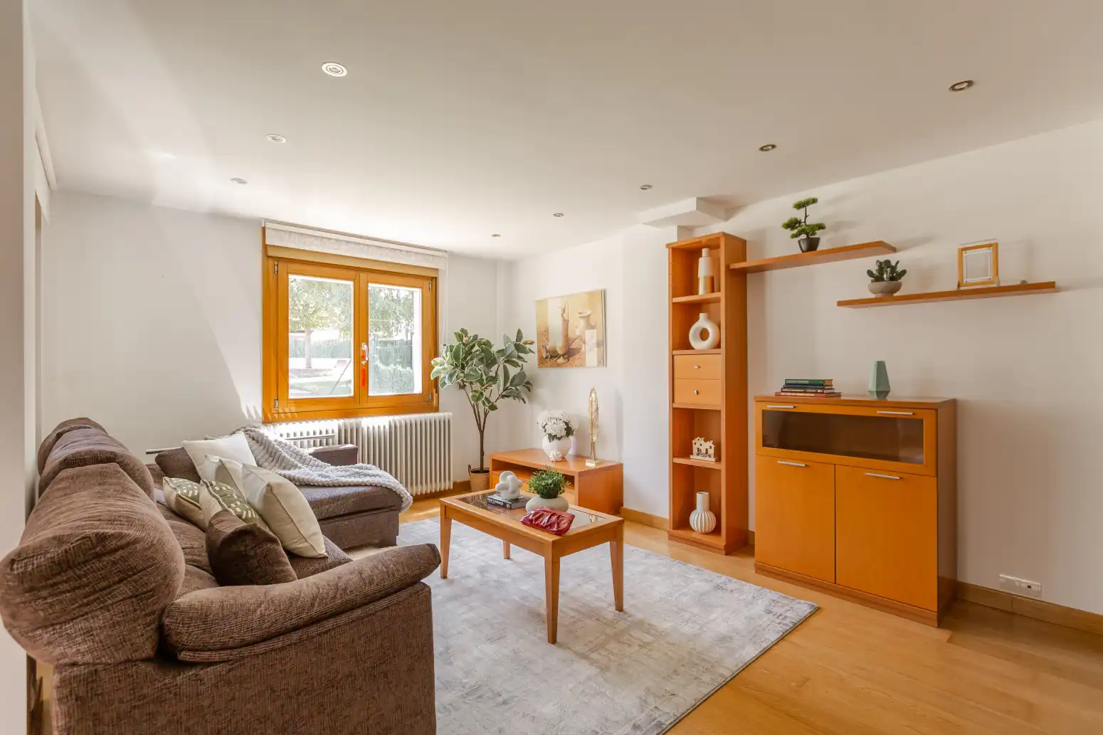 Sala de estar de Casa o chalet en venta en Berrioplano / Berriobeiti con Calefacción, Jardín privado y Parquet