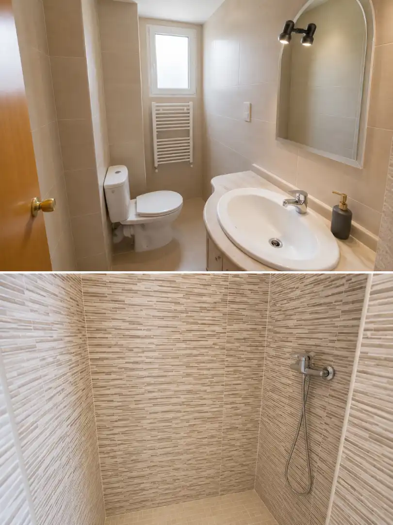 Baño de Piso de alquiler en Badajoz con Aire acondicionado, Calefacción y Jardín privado