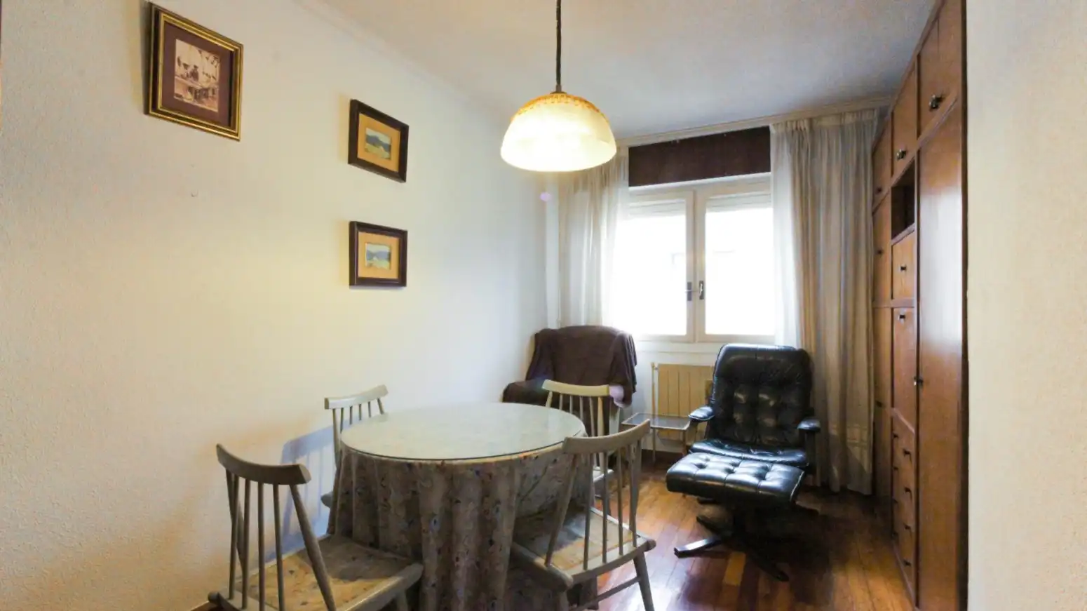 Dining room of Flat for rent in Santander  with Heating, Parquet flooring and Furnished