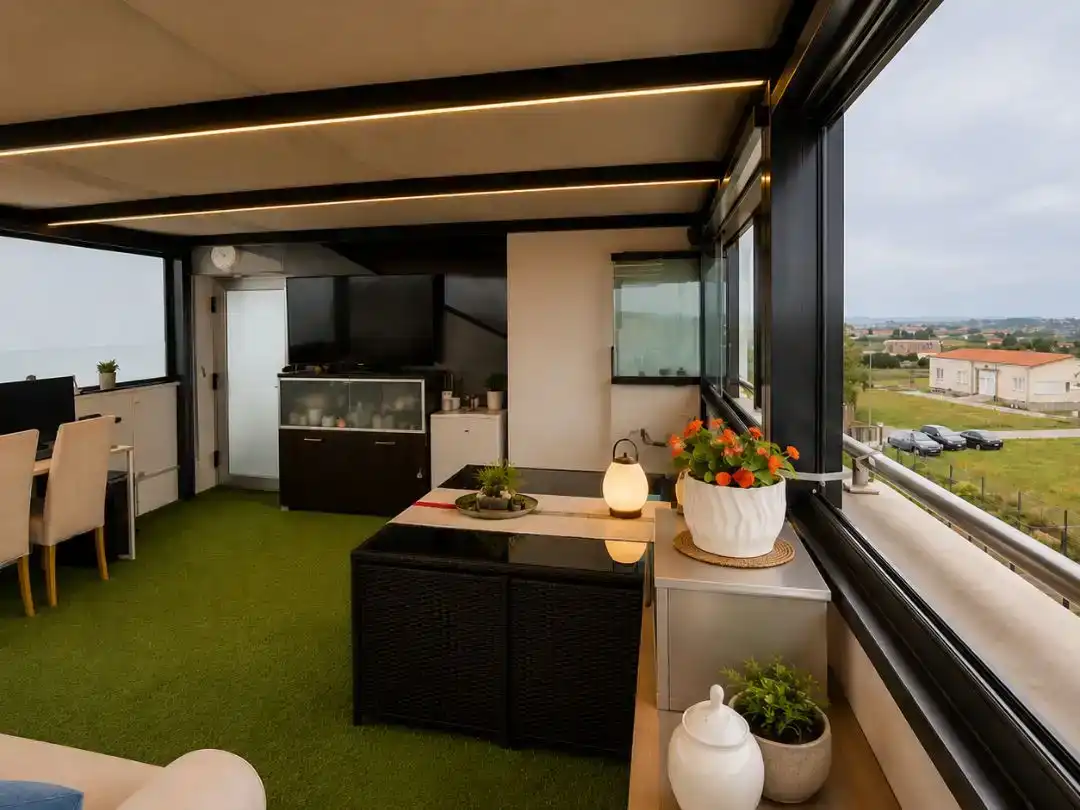 Terrace of Flat for sale in Santander  with Swimming Pool and Balcony