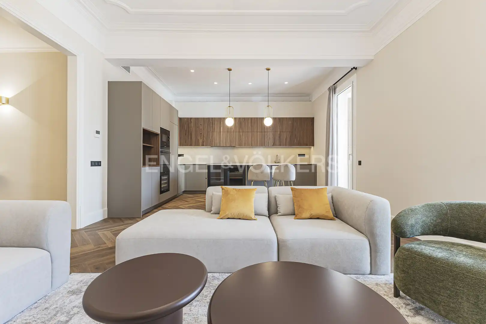 Sala de estar de Piso de alquiler en Barcelona con Aire acondicionado, Calefacción y Parquet