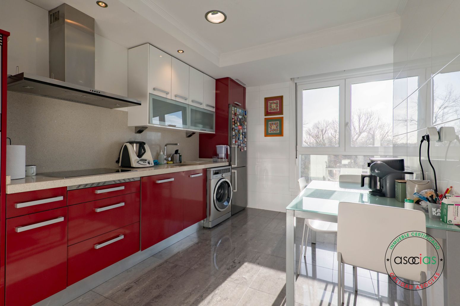 Kitchen of Flat for sale in Gijón   with Heating and Parquet flooring