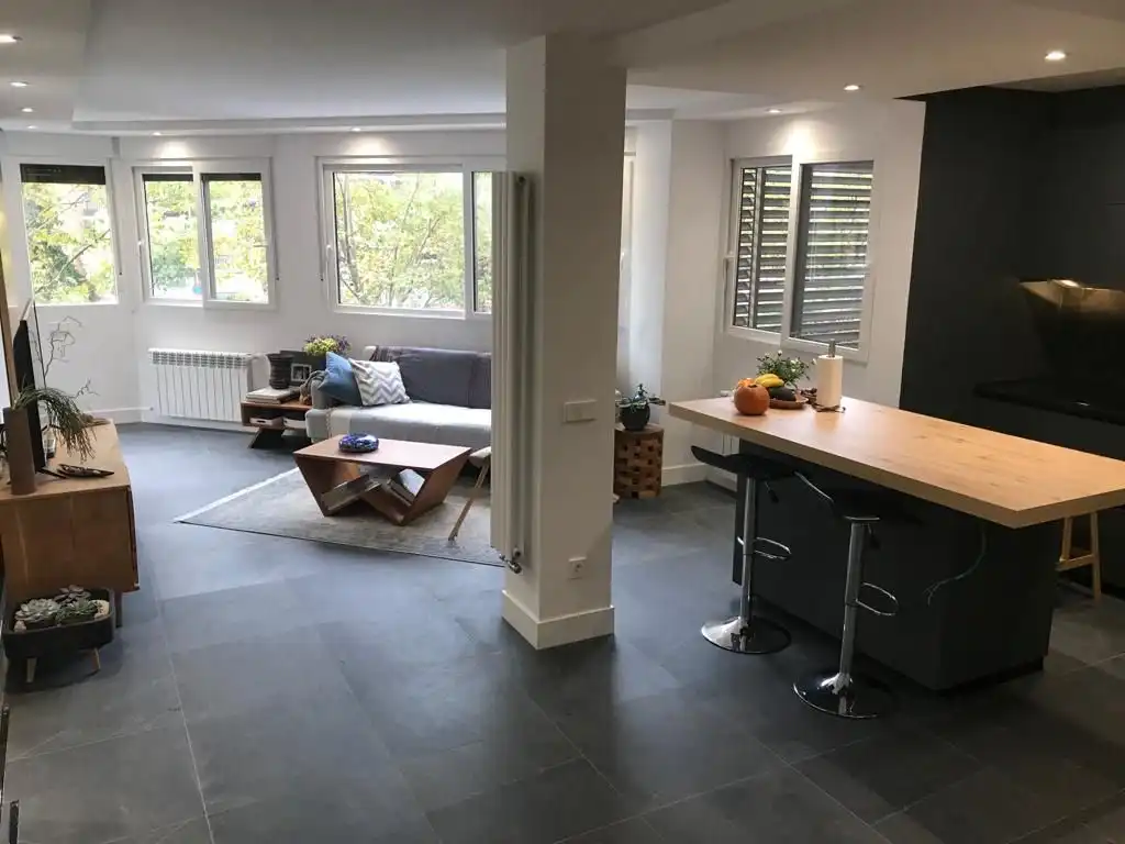 Living room of Flat for rent in Madrid  with Air Conditioner, Heating and Terrace