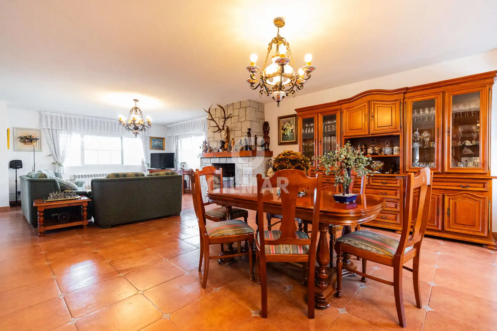 Dining room of Houses for sale in Colmenarejo  with Heating, Private garden and Swimming Pool