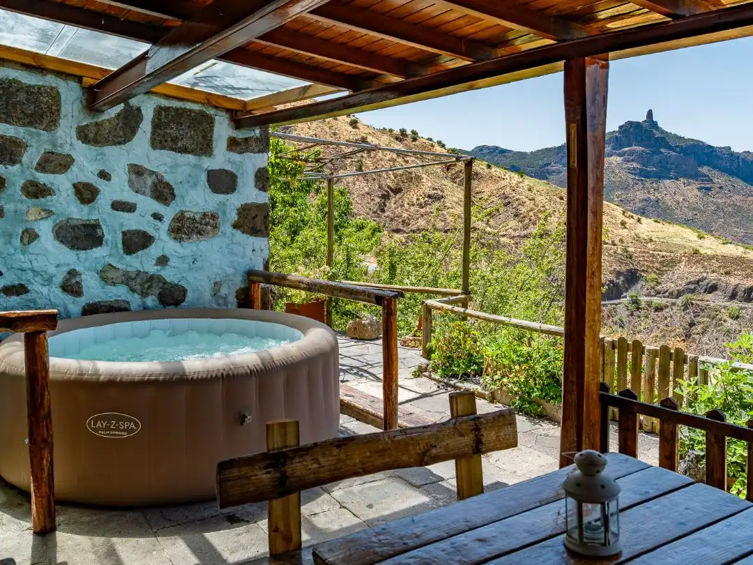 Terrace of Country homes for sale in Tejeda, Las Palmas