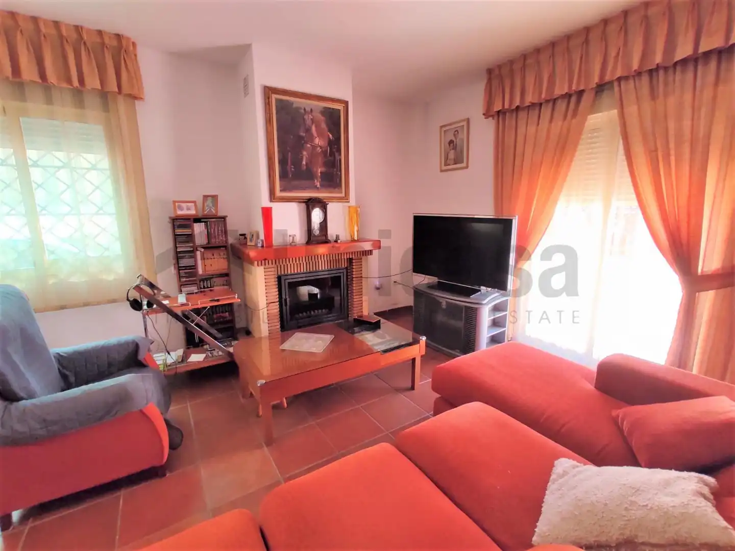 Sala de estar de Casa o chalet en venta en Málaga con Aire acondicionado, Jardín privado y Terraza